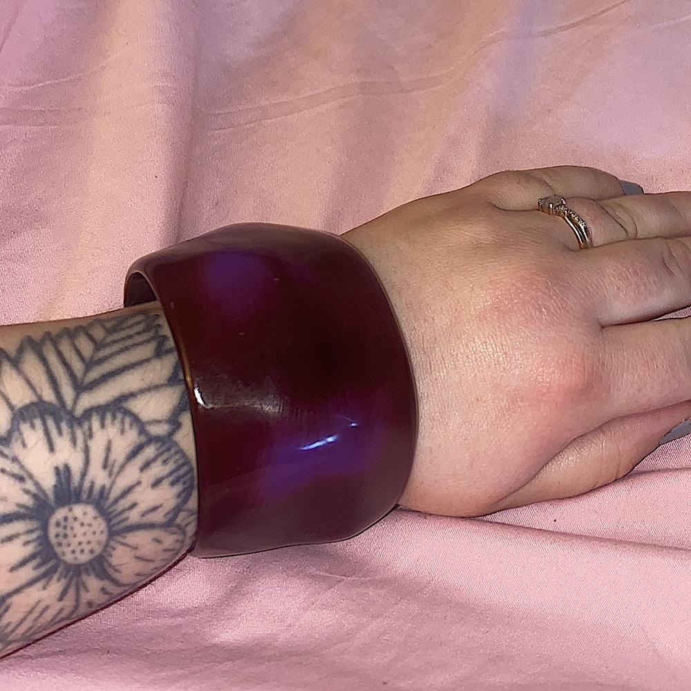 Boho chunky bangle bracelet